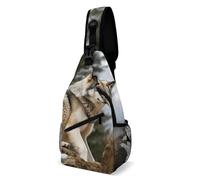 Anceky Borsa a tracolla per uomo e donna Snow Mountain Wild Wolf Borsa a tracolla casual Zaino a tracolla per viaggio Zaino da giorno