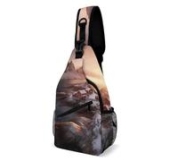 Anceky Borsa a tracolla per uomo e donna Sunrise Over Hamnoy Borsa a tracolla casual Zaino a tracolla per viaggio Zaino da giorno