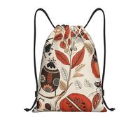 Anceky Borsa con coulisse leggera, piccola, borsa da palestra per donna, zaino da calcio con coccinella, per viaggi sportivi