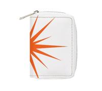 Anceky Borsa porta carte in pelle portatile e compatta, stile retrò, moderna e di medie dimensioni, arancione Atomic Star