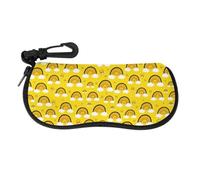 Anceky Borsa portaoggetti per occhiali da sole con motivo a caramelle di mais e arcobaleni di Halloween, custodia protettiva per occhiali, con cerniera e laccio, adatta per uomini e donne