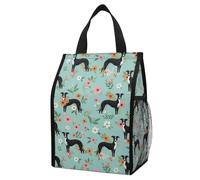 Anceky Borsa termica isolante per il pranzo con tasche a rete, levriero italiano, leggera, pieghevole e a prova di perdite, ideale per il pendolarismo e i viaggi.