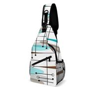 Anceky Borse a tracolla Atomic Art moderna di metà secolo, per uomo e donna, zaino a tracolla, borsa a tracolla, zaino a tracolla., 15x8x4 pollici