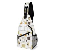 Anceky Borse a tracolla Atomic Art moderna di metà secolo, per uomo e donna, zaino a tracolla, borsa a tracolla, zaino a tracolla., 15x8x4 pollici