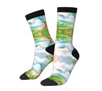 Anceky Calzini da uomo e da donna con scritta Magia con la capanna delle fiabe e la radura