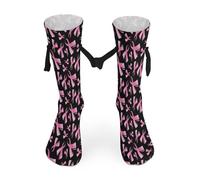 Anceky Calzini magnetici divertenti per tenere le mani, per donne e uomini, con la bandiera della consapevolezza del cancro al seno: nessuno combatte da solo