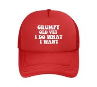 Anceky Cappelli da Baseball in Rete da Uomo e da Donna Grumpy Old Vet I Do What I Want