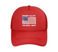 Anceky Cappelli da Baseball in Rete da Uomo e da Donna Grumpy Old Vet I Do What I Want