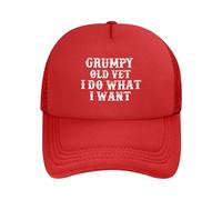 Anceky Cappelli da Baseball in Rete da Uomo e da Donna Grumpy Old Vet I Do What I Want