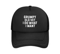Anceky Cappelli da Baseball in Rete da Uomo e da Donna Grumpy Old Vet I Do What I Want
