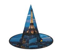 Anceky Cappelli di Halloween con stampa della Torre Eiffel di Parigi, feste, trucco natalizio, accessori per giochi di ruolo