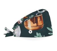 Anceky Cappellino Chirurgico Stampato con Sbuffo Mexico CityHats, Fascia antisudore Regolabile