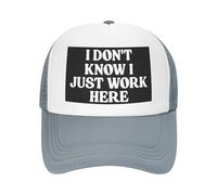 Anceky Cappellino da Baseball da Camionista in Rete con Scritta Non Lo so, Lavoro Solo Qui per Uomo e Donna