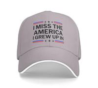 Anceky Cappellino da Baseball Regolabile per Uomo con Scritta Mi Manca l'America in Cui Sono Cresciuto
