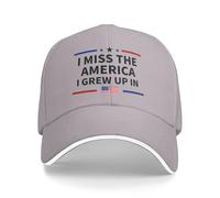 Anceky Cappellino da Baseball Regolabile per Uomo con Scritta Mi Manca l'America in Cui Sono Cresciuto