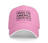 Anceky Cappellino da Baseball Regolabile per Uomo con Scritta Mi Manca l'America in Cui Sono Cresciuto