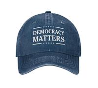 Anceky Cappellino da Golf Unisex con Parte Superiore Vuota in Denim Democracy Matters