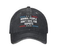 Anceky Cappellino retrò in Cotone con la Scritta Le Persone Normali Non votano per Gli stupratori per protestare e resistere.