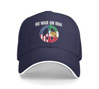 Anceky Cappello da Baseball No War On Iran con la Scritta Iranian Lives Matter