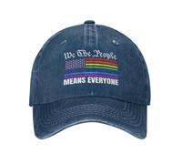 Anceky Cappello in Cotone con Scritta We The People Means Everyone (Noi Il Popolo Significa Tutti) con la Scritta LGBTQ Pride.