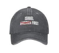 Anceky Cappello Israel First, Berretto da Baseball Vintage in Cotone, Cartello di protesta anti-47, Berretto Politico Sarcastico in Cotone