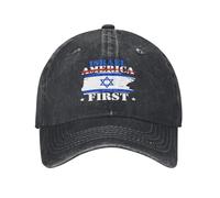 Anceky Cappello Israel First, Berretto da Baseball Vintage in Cotone, Cartello di protesta anti-47, Berretto Politico Sarcastico in Cotone