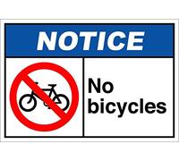 Anceky Cartello di avvertimento Vietato l'ingresso alle biciclette in alluminio e latta, 5,5x8