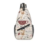 Anceky Coffee O'Clock Tea Shop Coffee Beans Break Borsa a tracolla diagonale Borsa a tracolla da escursionismo Zaino da viaggiotness