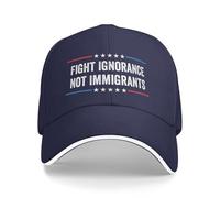 Anceky Combatti l'ignoranza. Cappello per immigrati. Cappellino da Baseball PRO-immigrati.