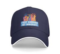 Anceky Combatti l'ignoranza. Cappello per immigrati. Cappellino da Baseball PRO-immigrati.