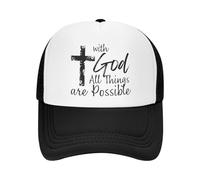 Anceky con Dio Tutte Le Cose Sono possibili Cappellino da Baseball in Rete