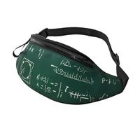 Anceky con formula matematica 3D, leggero per donna, uomo e donna, con tasche con cerniera, cintura regolabile per passeggiate con il cane, corsa, ciclismo, escursionismo, sport all'aria ap