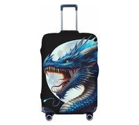Anceky Coprivaligia da viaggio Dragon Full Moon in spandex, protezione per valigia, antipolvere Dragon Full Moon, adatta a bagagli da 18-32 pollici, coprivaligia per bambini e adulti, taglia XS