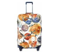 Anceky Coprivaligia da viaggio in spandex, protezione per valigia, motivo: segni zodiacali ad, stampa fronte-retro, adatta a bagagli da 18 a 32 pollici, coprivaligia per bambini e adulti, piccola