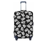 Anceky Coprivaligia da viaggio Leaf Rowan On Black, protezione per valigia in spandex, antigraffio, adatta a bagagli da 18-32 pollici, custodia per valigia per bambini e adulti, grande