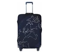 Anceky Coprivaligia da viaggio per il mondo, in spandex, con protezione per valigia, antipolvere, adatto per bagagli da 18-32 pollici, coprivaligia per bambini e adulti, taglia XL