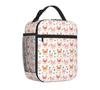 Anceky CrabSeaStar Crab Lunch Box per donne e uomini Sea Star Lunch Bag Borsa a tenuta stagna per ufficio, picnic, viaggi