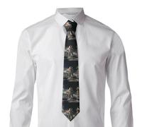 Anceky Cravatte da uomo con motivo astronauta all'allunaggio, classiche ed eleganti, perfette per lavoro, matrimoni e feste.