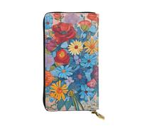 Anceky Elegante portafoglio lungo da donna Hello Hawaii, grande capacità in pelle PU con più scomparti per carte, porta carte di credito, pochette, organizer per carte di credito, monete e banconote.