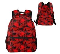 Anceky Elegante zaino da pendolare Classico horror Blood Splatter Camo Rosso, leggero