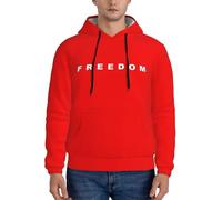 Anceky Felpa con Cappuccio da Uomo Charlie Kirk Freedom con Tasche