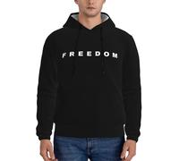 Anceky Felpa con Cappuccio da Uomo Charlie Kirk Freedom con Tasche