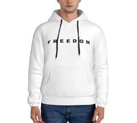 Anceky Felpa con Cappuccio da Uomo Charlie Kirk Freedom con Tasche