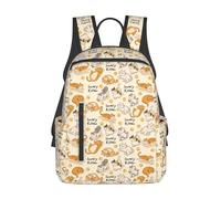 Anceky Grazioso e adorabile gattino grigio e giallo con gatti, zaino per laptop, zaino da viaggio, zaino sportivo, borsa a tracolla leggera, grandi borse da lavoro con più tasche per il campeggio