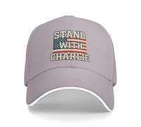 Anceky I Stand with Charlie Kirk Io STO con Charlie Kirk Cappellino da Baseball Unisex, Modello Trucker, per Uomo e Donna
