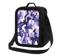 Anceky Il mimetico viola è fantastico. Borsa termica per il pranzo, riutilizzabile e a prova di perdite, ideale per uomo, donna, ufficio, lavoro, scuola, spiaggia o viaggio.