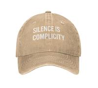 Anceky Il Silenzio è complicità Cappelli in Denim Unisex Golf Sport Cappellino Vuoto