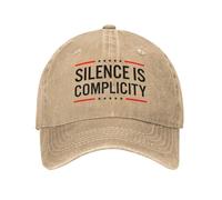 Anceky Il Silenzio è complicità Cappelli in Denim Unisex Golf Sport Cappellino Vuoto