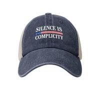 Anceky Il Silenzio è complicità Cappello Mesh Trucker Baseball cap per Adulti Nero