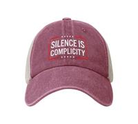 Anceky Il Silenzio è complicità Cappello Mesh Trucker Baseball cap per Adulti Nero